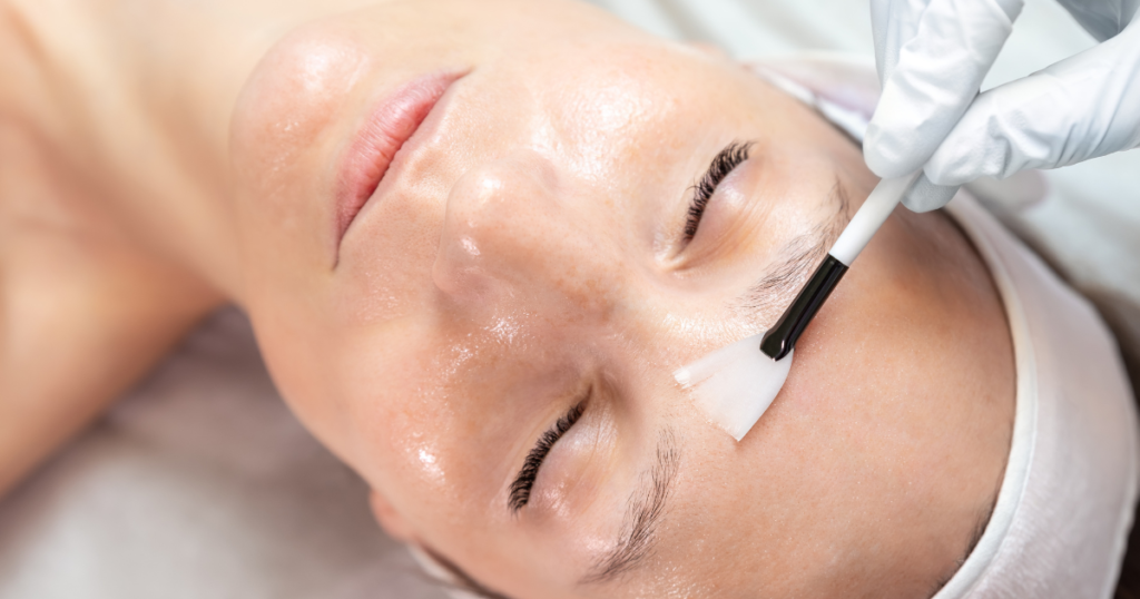 Someone getting a facial.